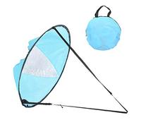 plplaaoo Downwind Wind Paddle Board Kayak Sail Durable Portable Folding UV Resistant Sailboat for Kayak Canoe Inflatables PVC Material Lake Blue Green 108x108cm (Lake Blue)