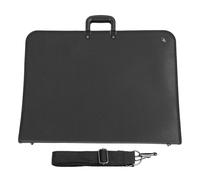 plplaaoo Drawing Board Bag Art Portfolio Case Black PVC Lightweight Zip Closure Poster Board Storage Bag for Artists Students Teachers Office Workers Size 45x62cm