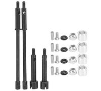 plplaaoo Drive Shaft Front Axle Drive Shaft CVD RC Dog Bone High Performance Stainless Steel Upgrade Parts for Axial SCX24 90081 1/24 Remote Control Crawler Black 52mm 24mm 4pcs
