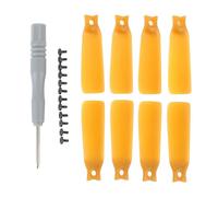 plplaaoo Drone Propellers Blades 8pcs Low Noise Lightweight Quick Release Strong Plastic Propellers for Flip Drone with Screwdriver and Screws Included (Orange)