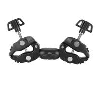 plplaaoo Dual Ball Camera Mount Clamp Aluminum Alloy 360 Degree Rotation Bike Motorcycle Stick Pole Double Ball Head Adapter for Insta360 Go 3 Action Camera