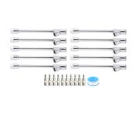 plplaaoo Dual Head Air Chuck Set Heavy Duty Double Head Inflation Chuck with Quick Plug 1/4 Inch FNPT 2 Way Connection for Truck Car Tire Motorcycle Silver 10 Pack