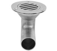 plplaaoo Durable Boat Floor Drain 316 Stainless Steel Marine 90 Degree Boat Floor Deck Water Drain for Outdoor Boat Ship Yach Accessories Silver 32MM 38MM (32MM)