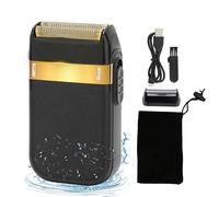 Plplaaoo Electric Foil Shaver for Men - USB Rechargeable, Waterproof & Cordless with 1000mAh Battery, Detachable Blade & Travel Bag - Compact Face Shaver for Home, Office & On-the-Go Grooming