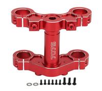 plplaaoo Electric Motorcycle Triple Clamp Set High Performance Aluminum Alloy Front Shock Absorber Fixed Triangle Plate for LOSI 1/4 Promoto MX Motorcycle (Red)