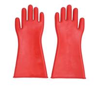plplaaoo Electrical Insulated Rubber Gloves High Voltage Safety Protective Work Gloves 5000V 12KV for Electricians Maintenance Workers Nature Rubber 2 Pairs