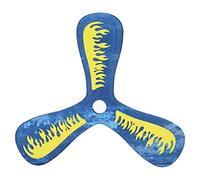 plplaaoo EVA Throw Catch Toy 3 Blade Soft Flying Boomerang Outdoor Interactive Game for Kids ParentChild Playtime Durable Foam Material Lightweight 21cm (Blue)