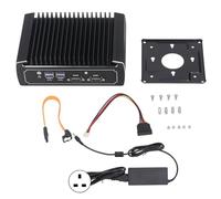 plplaaoo Fanless Industrial PC Mini Computer High Performance Embedded Industrial Computer with 3G 4G WIFI SIM Card Slot for Harsh Environments Aluminum Alloy Shell Black