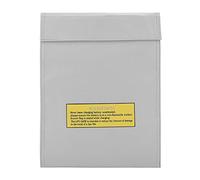 plplaaoo Fireproof Bag Lipo Battery Safety Pouch Portable Charging Sack Flame Retardant Material for Lithium Battery Storage Red Silver Black Small Large Size (58mm)