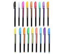 plplaaoo Fluorescence Pen Nite Writer Pen 1mm Tip Gel Pen Coloured Marker Art Making for Drawing DIY Photo Album Handwritten Newspaper Black Cardboard 12 Colors 16 Colors 18 Colors (18 Colors)