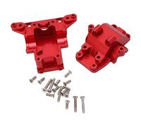 plplaaoo Front Rear Gearbox Housing Universal Aluminum Alloy RC Car Gearbox Case for LaTrax 1/18 RC Car Durable High Performance Upgrade (Red)