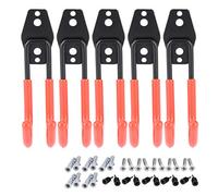 plplaaoo Garage Hooks Heavy Duty Wall Mounted 5Pcs Double Hook Utility Storage Hangers with Anti Rust Coating for Garage Warehouse Tool Organization Iron Black 5.7x4.1x1.4in (Orange)
