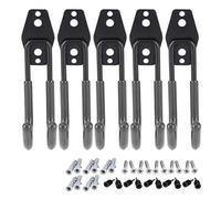 plplaaoo Garage Hooks Heavy Duty Wall Mounted 5Pcs Double Hook Utility Storage Hangers with Anti Rust Coating for Garage Warehouse Tool Organization Iron Black 5.7x4.1x1.4in (Black)