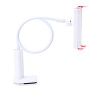 plplaaoo Gooseneck Mount Adjustable Flexible Phone Bracket Universal Guitar Bass Headphone Holder with Clip for Live Broadcast Music Practice ABS Iron Wire 88mm (White)