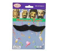 plplaaoo Halloween Fake Mustache Realistic Fake Handlebar Mustache,Lint Material Artificial Beard Black Mustache Self Adhesive Halloween Supplies and Props for The Holiday Dance Show