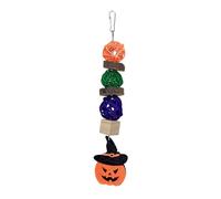 plplaaoo Halloween Pumpkin Decor for Parakeets Toy apples wood, pine wood, rattan ball, felt material accessoriesies bird chew toys Parrot, Hamster Small Pets Halloween Chewing Toys (Hat Pumpkin)