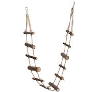 plplaaoo Hamster Climbing Rope Bridge Parrot Squirrel Birds Toy, Eco-friendly Wood Safe for Small Pets
