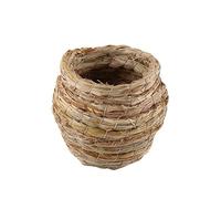 plplaaoo Handwoven Straw Bird and Hamster Nest, Organic and Safe, Multi Purpose, with Hanging Options, for Birds and Small Furry Animals