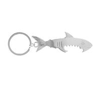 plplaaoo Key Chain Bottle Opener Fish Shape Alloy Key Ring Durable Compact Design for Everyday Use Party Gifts Promotional Items Zinc Alloy Material 29.7g