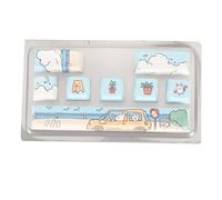 plplaaoo Keyboard Keycaps PBT Dye Sublimation 8 Key Replacement Set for Mechanical Keyboards 61 87 104 108 Keys Cute Decorative Designs Durable Non Fading (Type 1)