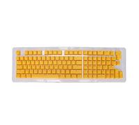 plplaaoo Keyboard Keycaps PBT Translucent OEM Height 114 Key Two Color Injection Light Transmitting Mechanical Keyboard Keycap Set for Custom Gaming Typing Enthusiasts Durable Oil Proof (mini yellow)