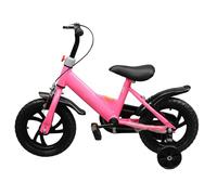 plplaaoo Kids Pedal Bike with Training Wheels Sturdy Carbon Steel Frame Safe Balance Riding Toddler Bicycle for 3 To 6 Year Olds Children Outdoor Fun