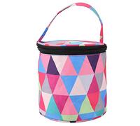 plplaaoo Knitting Bag Storage Bag Yarn Organizer Soft Durable Material Round Multi Color 14.5x14 cm for Knitters Weavers Craft Lovers