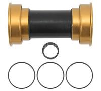 plplaaoo LeBycle BB92 Bike Bottom Bracket Hollow Integral Press Fit CNC Machined Aluminum Alloy Road Mountain Bike Bearing Accessories for MTB Road Bikes (Gold)