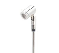 plplaaoo LED Cabinet Spotlight Jewelry Display Light Rotatable 180 Degree Aluminum Alloy Small Standing Accent Lighting for Indoor Showcase DC 12V 1W (White Lighting)