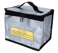 plplaaoo Lipo Battery Safe Bag Fireproof Explosion Proof Pouch Portable Protective Storage Bag for LIPO Batteries Storage and Transport Silver 215x145x165mm