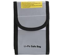 plplaaoo LiPo Safe Bag Fireproof Document Storage Pouch High Temperature Resistant Material for Important Certificates Cash Jewelry Batteries Silver Gray 7.5x10.2x15cm
