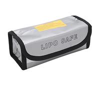 plplaaoo Lithium Battery Safety Bag High Temperature Resistant Fireproof Explosion Proof Storage Pouch for Drone RC Car Lipo Batteries Silver 185x75x60mm