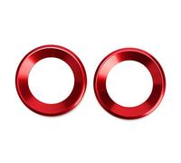 plplaaoo Loudspeaker Circle Trim Car Speaker Decorative Ring Audio Speaker Ring Aluminum Alloy Red Fit for 10th 2PCS