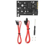 plplaaoo M2 to SATA Adapter Card with 520MB/s Fast Reading Speed | Convert your M.2 NGFF or mSATA SSD to dual SATA3 ports with this plug and play adapter card supporting 5 SSD sizes