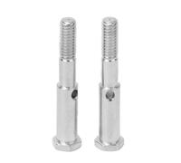plplaaoo Metal Front Wheel Axle Accessory Fit for ECX Series 2WD RC Hobby Model 1/10 Car High Strength CNC Precision Machining Durable Upgrade Parts Black Silver 2Pcs (Silver ECX1035S)