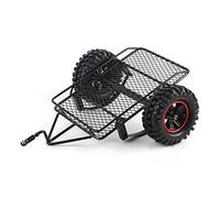 plplaaoo Metal RC Model Car Small Trailer Durable Sturdy Enhance Look For TRX4 Axial SCX10 D90 CC01 1/10 RC Truck With 2 Wheels And 1 Frame Size 205x160mm