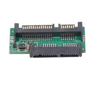 plplaaoo Micro SATA to SATA Adapter Compact Dual Voltage 16 Pin Female to 22 Pin Male Converter for 1.8 Inch SSD HDD to 2.5 Inch Drive ABS Black 54.6x26.4x6mm