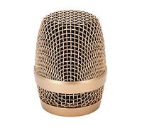 plplaaoo Microphone Ball Head Mesh Stainless Steel Mic Replacement Head Cover Gold Color 37mm Inner Diameter 65mm Height for Baier 780 790 Veda M3 M5