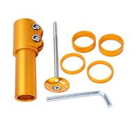 plplaaoo Mountain Bike Stem Riser Extension Aluminum Alloy Bicycle Front Fork Tubes Extender for Mountain Road Bicycle (Yellow)