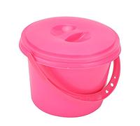 plplaaoo MultiFunction Paint Brush Tub Plastic 2 Compartments Bucket with 16 Color Palettes for Watercolor Oil Painting Acrylic Painting Artists Kids Students (YJ004 multifunctional bucket pink)