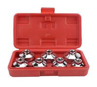 plplaaoo Oil Filter Wrench Set Universal Aluminum Alloy 7pcs 24mm 27mm 29mm 30mm 32mm 36mm 38mm for Vehicles with Newer Paper Cartridge Housing Design