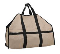 plplaaoo Oxford Fabric Firewood Carrier Bag Large Capacity Durable Wood Logging Storage Tote Handbag for Outdoor Camping Fireplace Use Khaki Color 59 x 47 x 1cm