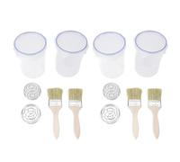 plplaaoo Paint Container Set 1000ml Airtight Transparent Paint Storage Cup with Mixing Ball Paint Brush for Repainting Leftover Paint
