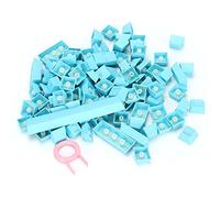 plplaaoo PBT Keycaps Ergonomic Design Colorful 108 Key Mechanical Keyboard Keycap Set Oil Resistant Durable For 61 64 87 104 108 Key Mechanical Keyboards (Blue)