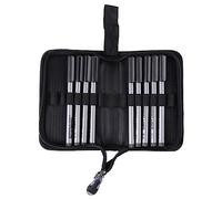 plplaaoo Pigment Liners Set 9PCS Fine Line Drawing Pens Sketching Art Brush with Pen Bag for Artists Students Professionals Black Ink Various Sizes 0.05mm to 0.8mm