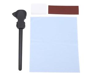 plplaaoo Plastic Guitar Bow with Pick Universal Double Sided Design for Stringed Instruments Guitar Playing Bow with Rosin Cleaning Cloth Sandpaper and User Manual Included