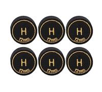 plplaaoo Pool Billiard Cue Tips 12mm 6pcs PU Material Light Weight Durable Resilient Replacement Tips for Billiard Clubs Snooker Clubs Home Club Entertainment Venues (H)