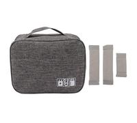 plplaaoo Portable Cord Bag Electronic Accessories Carry Case Travel Cable Storage Organizer for Chargers Hard Drives Cables Grey Durable Oxford Fabric 24x18x9cm