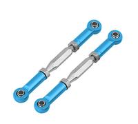 plplaaoo Precision CNC Machined Aluminium Alloy Rear Upper Steering Rods Linkage Upgrade Accessory for FS 53633 51805 51806 1/10 Scale RC Car Blue Red Orange Silver 82mm 2Pcs (538056B blue)
