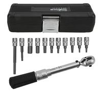 plplaaoo Ratchet Socket Wrench Set Two Way Adjustment Bike Repairing Spanner Combination Kit for Cycling Alloy Steel 3 15nm Torsion Range 12 Pieces